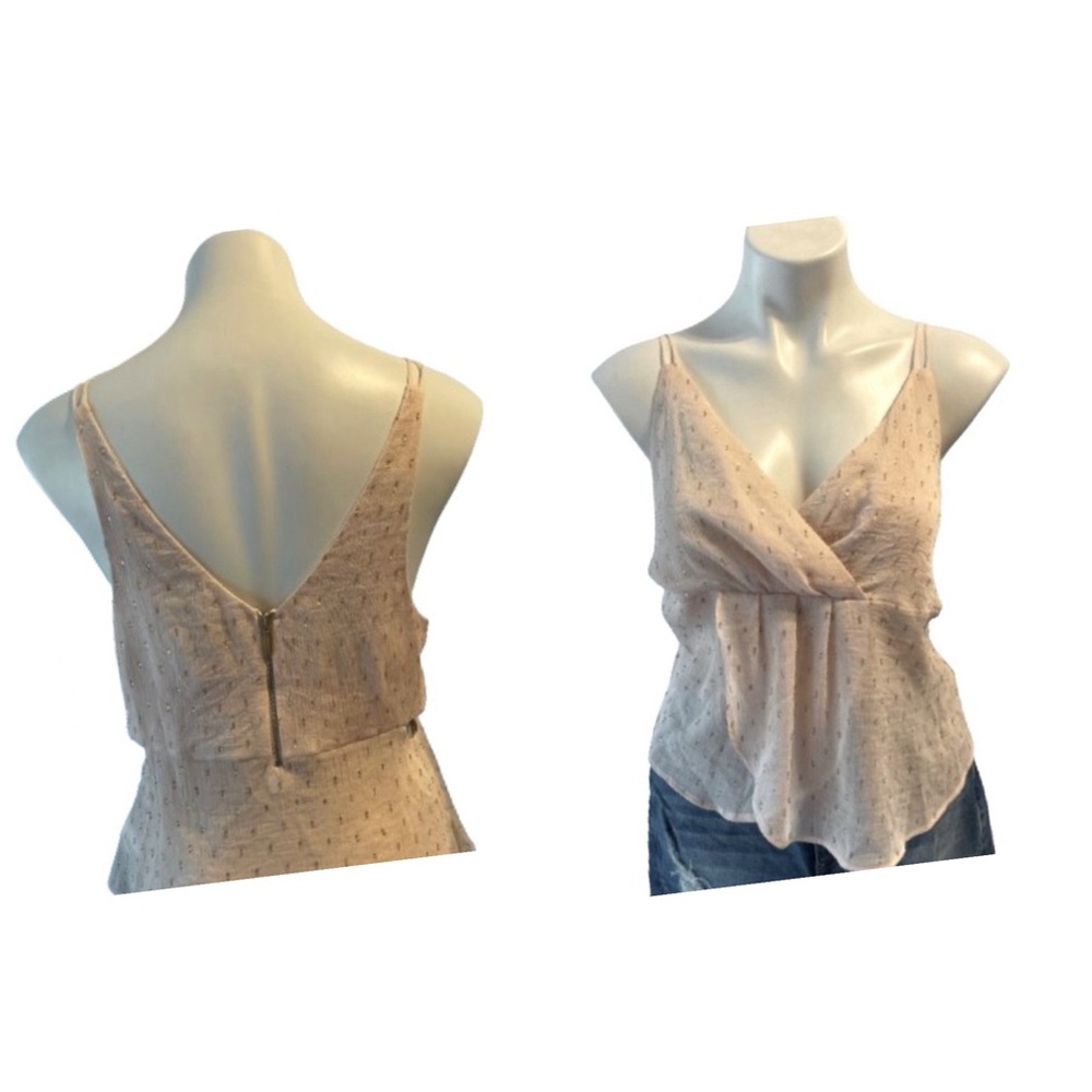 Express Women's Sleeveless Loose V-Neck Asymmetrical Top - Picture 2 of 10